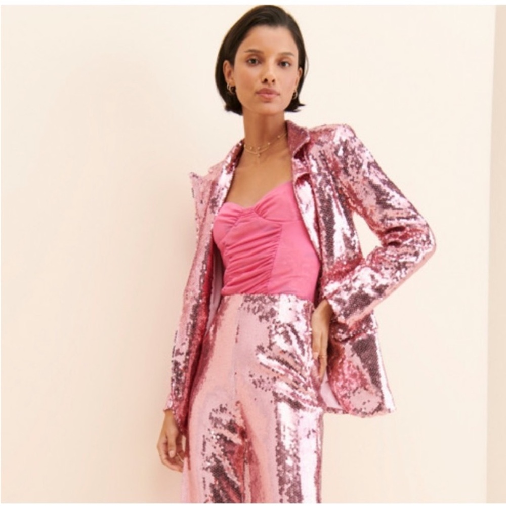 Sister Jane Pink Sequined Blazer